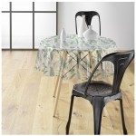 Nappe cristal 140 cm Feuilles aurea