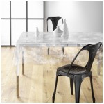 Nappe cristal rectangle PVC 140 x 240 cm Fleur de danela