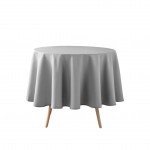 Nappe ronde Essentielle unie 180 cm Gris