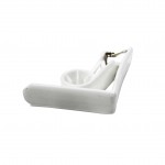 4 pinces blanches pour nappe 4.6 x 4.3 cm
