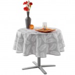 Nappe ronde 180 cm Lifette tropicale grise
