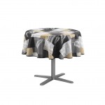 Nappe ronde Caloume 180 cm Noir