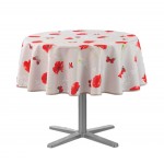 Nappe ronde 180 cm Doux coquelicots