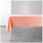 Nappe rectangle microfibre lavee 140 x 240 cm Suzy corail