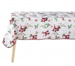 Nappe rectangle 150 x 240 cm Pere Noel enchante blanc