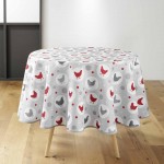 Nappe ronde 160 cm Cocotte suzette gris
