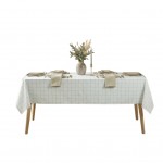 Nappe tisse a carreaux 140 x 240 cm Axelle sauge