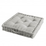 Coussin de sol en coton matelass� lin 60x60cm