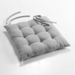 Coussin de chaise Assise matelasse 40x40cm Charlines Gris