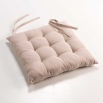Coussin de chaise Assise matelasse 40x40cm Charlines Lin