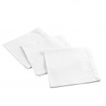 Lot de 3 serviettes de table 40 x 40 cm Charline blanc