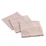 Lot de 3 serviettes de table 40 x 40 cm Charline lin