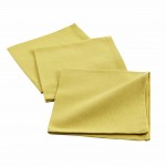 3 Serviettes de table coton Initia jaune