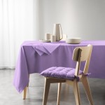 Nappe rectangle coton recycle 140 x 240 cm Grand mistral lilas