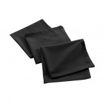 3 Serviettes de table coton recycle Grand Mistral Noir
