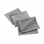 3 Serviettes de table coton recycle Grand Mistral Gris