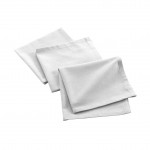 3 Serviettes de table coton recycle Grand Mistral Blanc