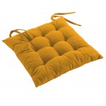 Coussin de chaise coton recycle Grand Mistral Moutarde