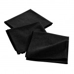 3 Serviettes de table coton recycle 40 x 40 cm Mistralines noir