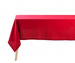 Nappe rectangle en coton 140 x 240 Charlines rouge