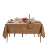 Nappe rectangle en coton 140 x 240 Charline mocha