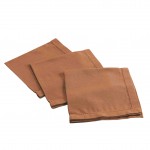 Lot de 3 serviettes de table 40 x 40 cm Charline mocha