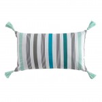 Coussin 30 x 50 cm Tramontane raye blanc