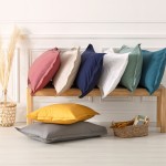 1 Taie d'oreiller coton uni couleur moderne