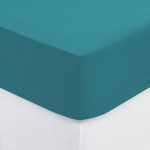 Drap housse coton uni 140 x 190 cm Couleur moderne canard