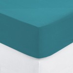 Drap housse coton uni 160 x 200 cm Couleur moderne canard