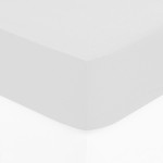 Drap housse coton uni 140 x 190 cm Couleur moderne blanc