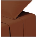 Drap plat 180 x 290 cm Contemporain terracotta