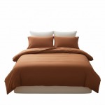 Housse de couette 220 x 240 cm Contemporain uni terracotta