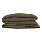 Housse de couette 140 x 200 cm uni couleur moderne kaki