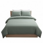 Housse de couette 140 x 200 cm Contemporain uni celadon