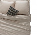 Housse de couette 140 x 200 cm uni couleur moderne lin