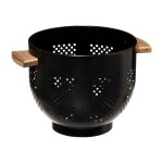 Passoire R�tro avec poign�es 18 x 29 cm noire