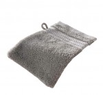 Lot de 2 gants de toilette en coton 15 x 21 cm Gris