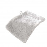 Lot de 2 gants de toilette en coton 15 x 21 cm Gris galet