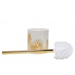 Brosse de toilette Orbella blanc et or