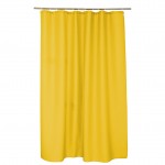 Rideau de douche jacquard uni quartz jaune avec crochets 180 x 200 cm