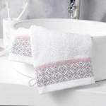Lot de 2 gants de toilette Art-Chic Beline blanc