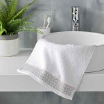 Serviette de toilette 30x50cm Art-Chic Beline blanc