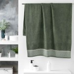 Serviette de toilette 90 x 150 cm Art-Chic Beline kaki