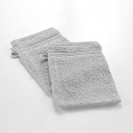 Lot de 2 gants de toilette 15 x 21 cm Tendresse gris perle