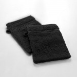 Lot de 2 gants de toilette 15 x 21 cm Tendresse noir