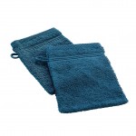 Lot de 2 gants de toilette 15 x 21 cm Tendresse bleu saphir