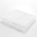 Serviette ou drap de bain 90 x 150 cm Tendresse blanc