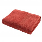 Serviette ou drap de bain en coton 90 x 150 cm Tendresse terracotta
