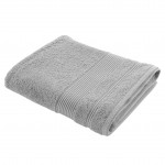 Serviette ou drap de bain en coton 90 x 150 cm Tendresse gris perle